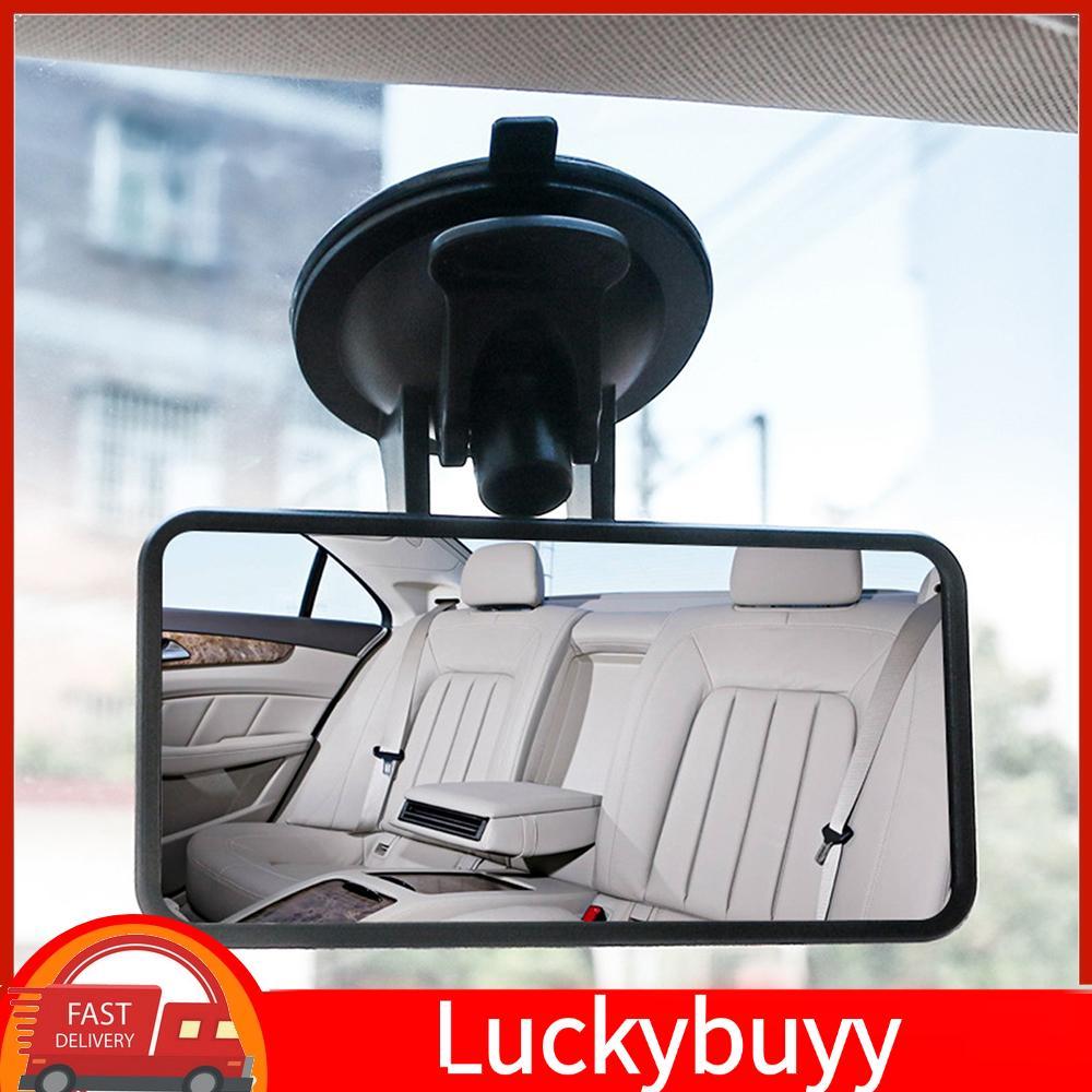 Luckybuyy กระจกรถเด็กมุมมองด้านหลังภายในพร้อมถ้วยดูดแบบปรับได้ การสังเกตเด็กแตกละเอียดติดตั้งบนกระจกหน้ารถสำหรับรถบรรทุก SUV