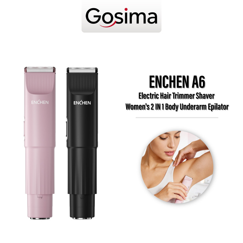 【ประกัน 1 ปี】ENCHEN A6 Electric Hair Trimmer เครื่องตัดแต่งขนไฟฟ้า เครื่องโกนสำหรับผู้หญิง แบบ 2-in-1 อุปกรณ์กำจัดขนบริเวณร่างกายและใต้วงแขน สินค้ารับ