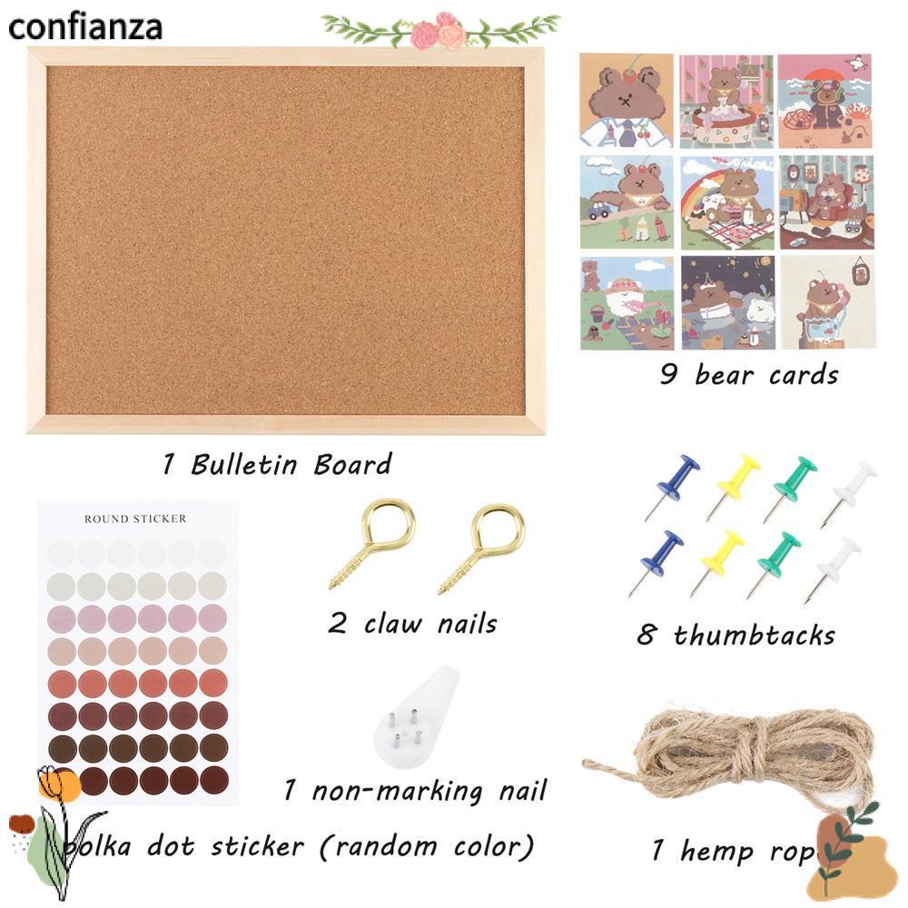 CONFIANZA Vision Board แขวน Cork Wall ตกแต่ง Corkboard