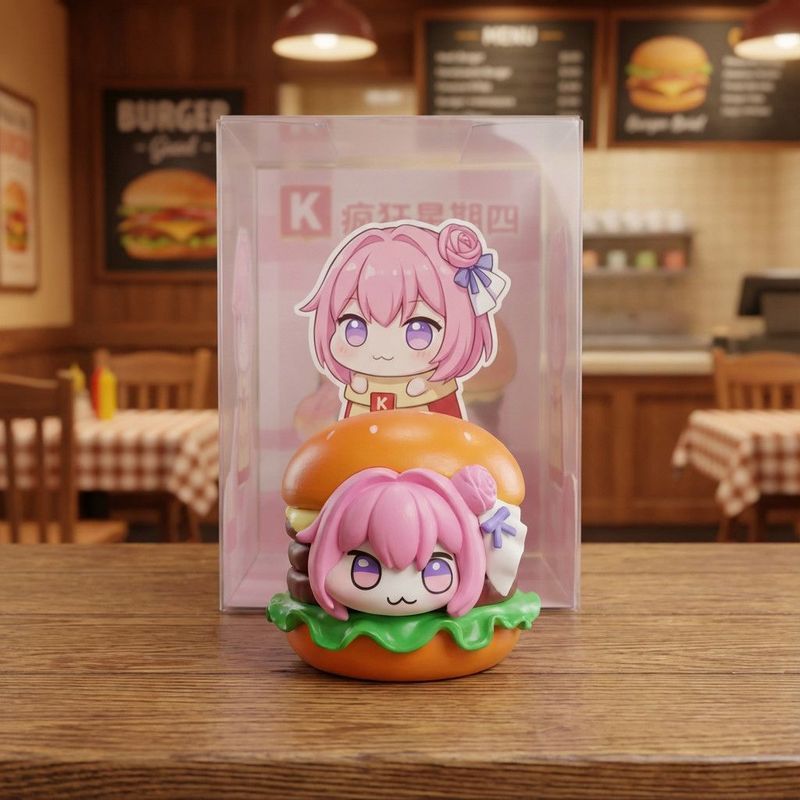 Influencer ขายร้อน/Crazy Thursday doro Figure Burger dorothey Pink Dog Figure สินค้าของเล่นตุ๊กตาของ