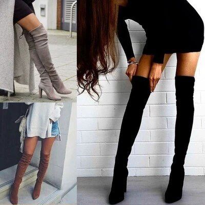 chelsea boots รองเท้าบูท ผู้หญิงขนาดใหญ่41 42 43รองเท้าบูทยาว 高跟女