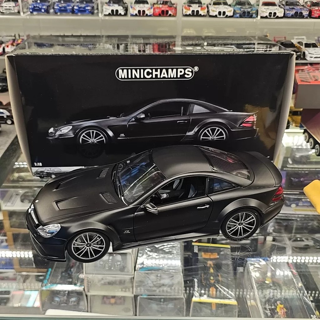 [Orphan] Minichamps Mini Cut 1/18 Mercedes-Benz SL65 AMG Black Series Alloy Matte Black Good Car Con