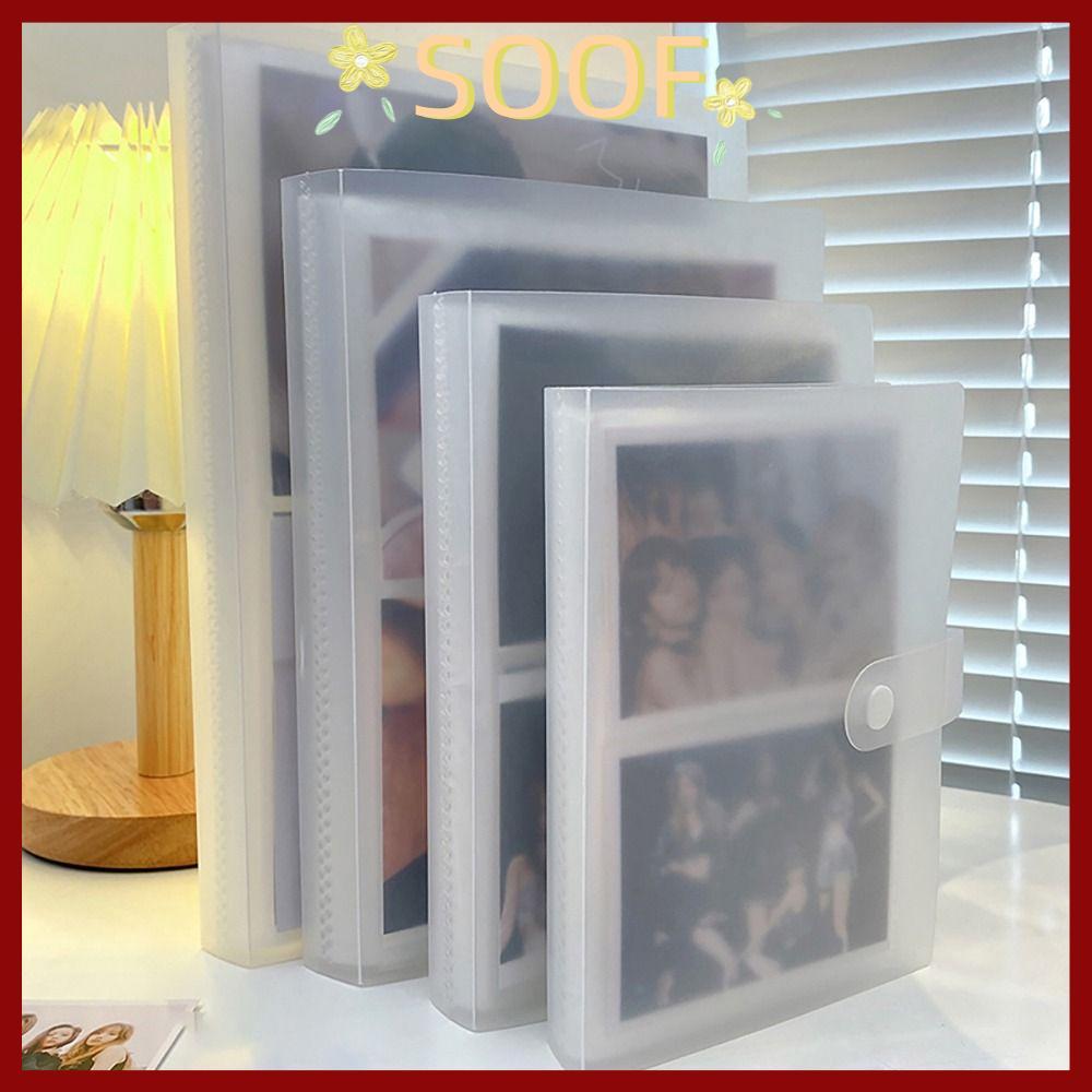 จัดส่งจากประเทศไทยSOOF 1 ชิ้น Picture Card Holder, Transparent PVC Photo Album, Collect Book 3/4/5/6/7 นิ้ว 80/160 Slots Photocard Holder Idol Star