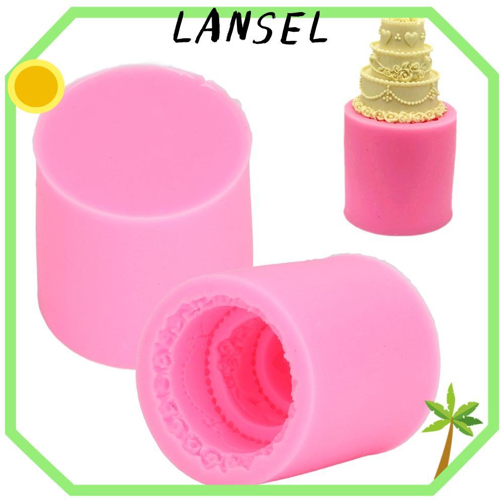 LANSEL1 2pcs ซิลิโคน Fondant Mould, Non Stick Soft Fondant Mould, Fondant & Gum Paste Mould ทนทานสีช