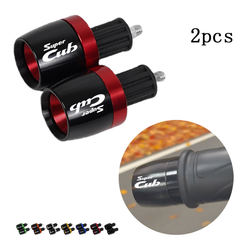 รถจักรยานยนต์Handlebar Gripsบาร์Endsหมวก22Mm Handle Counterweightปลั๊กสําหรับHonda Super CUB C70 90 110 C125 อุปกรณ์เสริม
