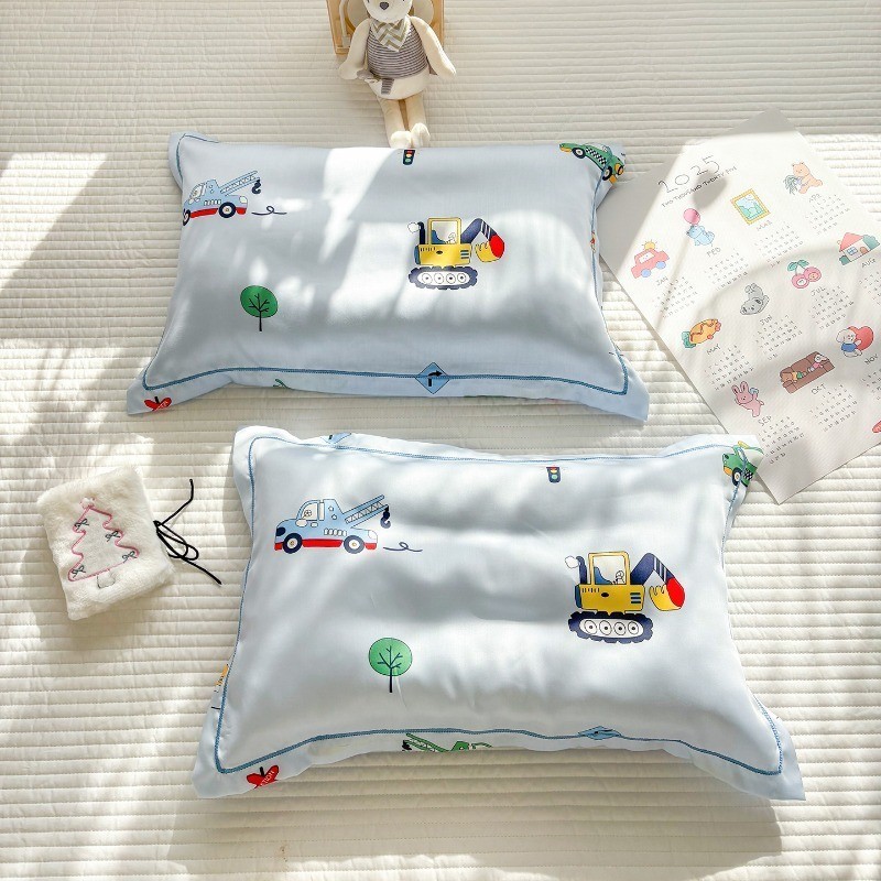 100% Tencel Silky ปลอกหมอนสําหรับทารกและเด็กการ์ตูนน่ารักซอง Pillowcover 30*50 ซม.40*60 ซม. 48*74 ซม. * 1 ชิ้น