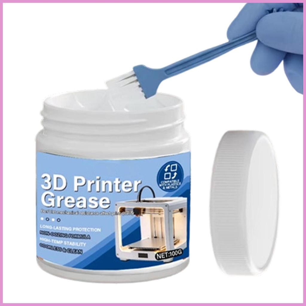 จาระบีเครื่องพิมพ์ 3D 100g น้ํามันหล่อลื่นเกียร์พร้อมแปรง 3D เครื่องพิมพ์น้ํามันหล่อลื่นน้ํามันสําหรับ Linear Guide Rail Machine shinth