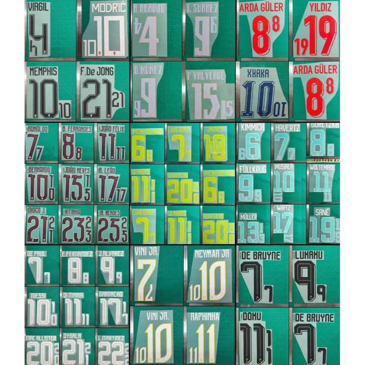 2026 World Cup Away Collection (2), ขนาดผู้ใหญ่, Jersey Letters & Numbers Heat Transfer Iron-On สติกเกอร์