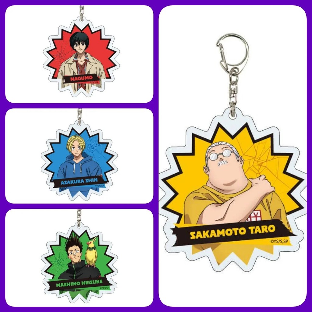 พวงกุญแจอนิเมะ Sakamoto Days อะคริลิค Mica พิมพ์ Sakamoto Taro Nagumo Shin Heisuke อุปกรณ์เสริมสําหร