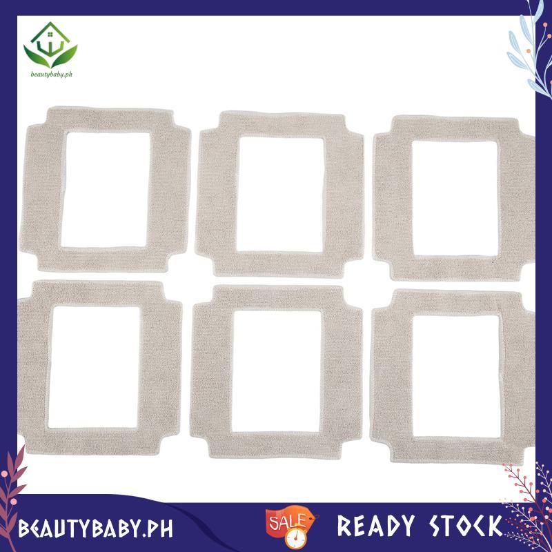 [beautybaby.ph] 6PCS หุ่นยนต์ทําความสะอาดหน้าต่าง Mop ผ้าทําความสะอาด Rag ผ้าเช็ดตัวผ้าฝุ่นผ้าทําควา