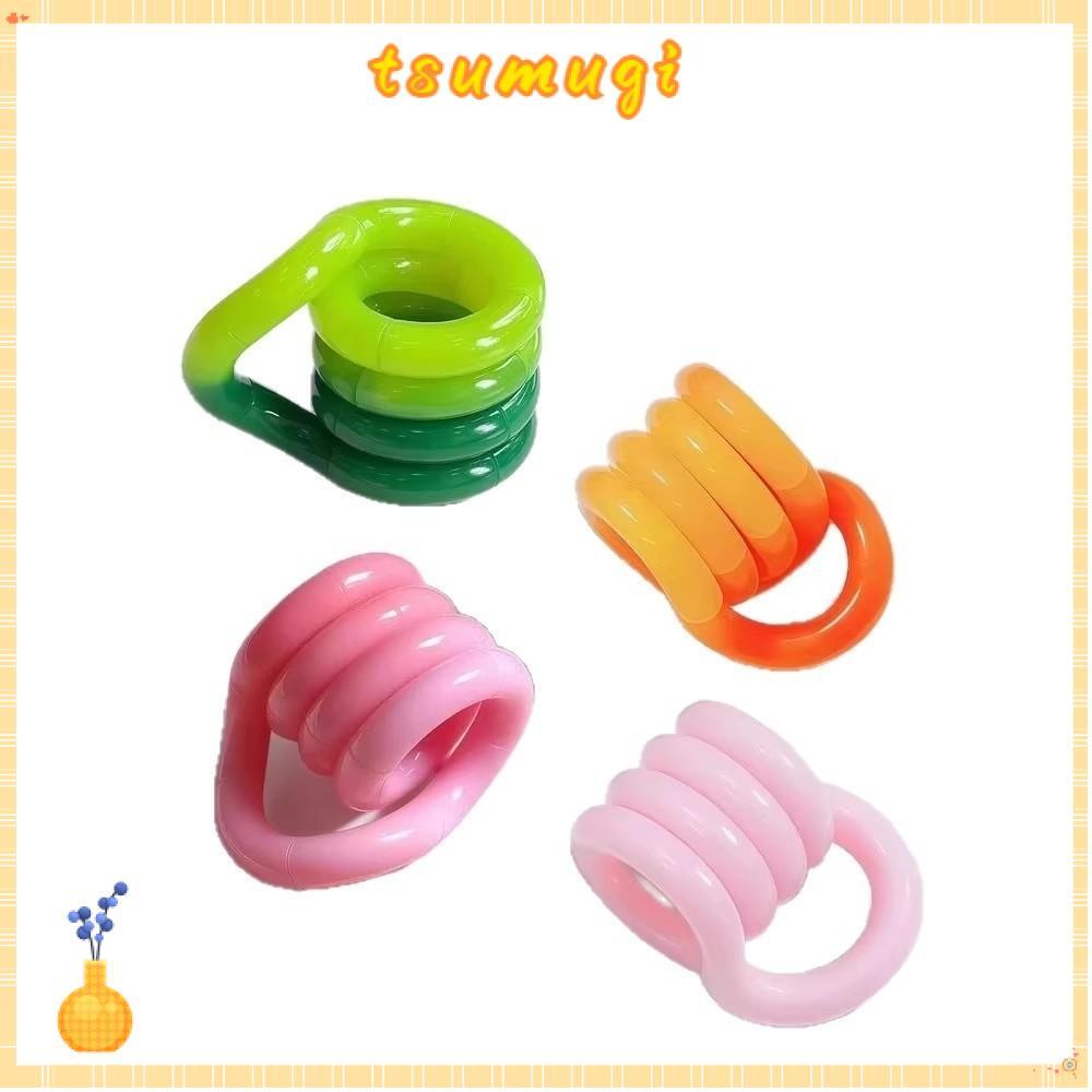 TSUMUGI Fidget Toy, Thermochromic Rainbow Color Twist Toy, Attention Training Deformable Mood Color 