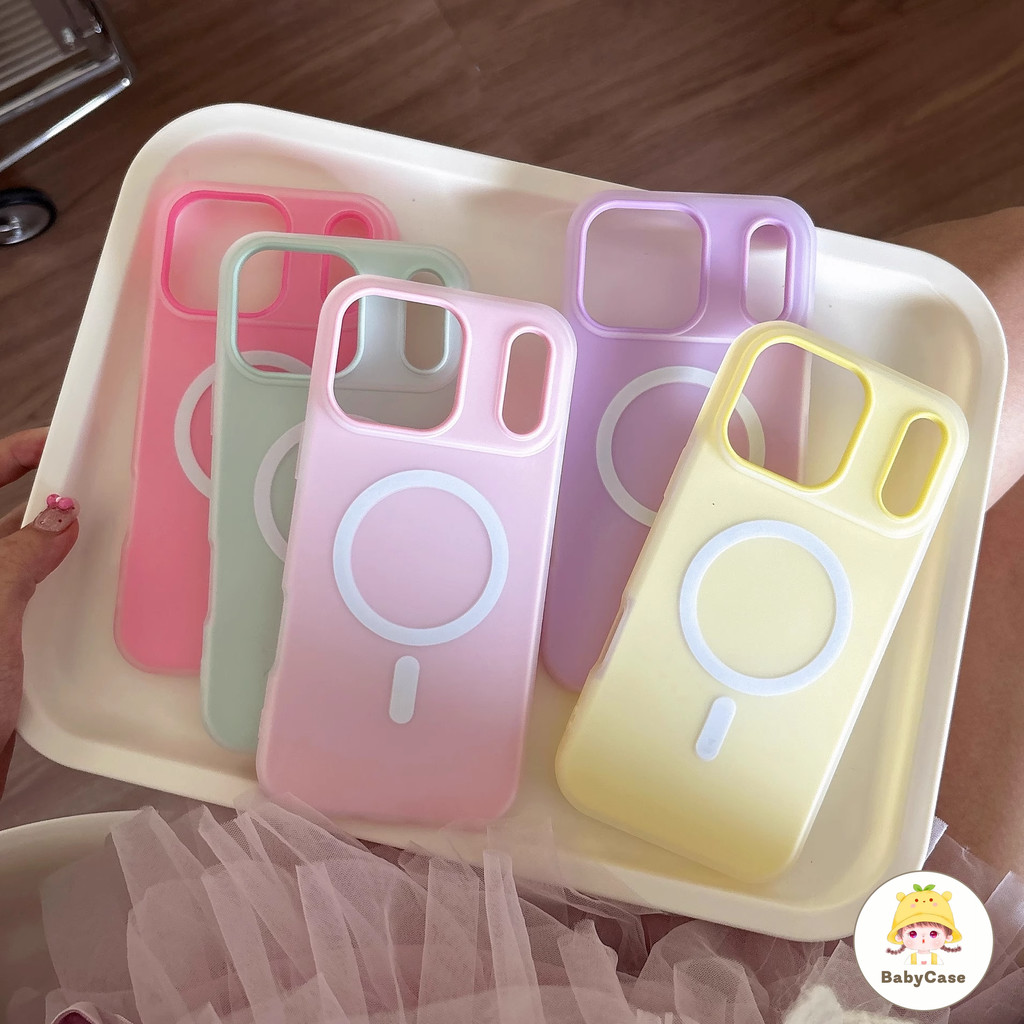 เคสไอโฟน 17 เหมาะสำหรับ IPhone 17 15 11 13 14 12 16 Pro Max 16 12 13 15 17 Pro Air เคสโทรศัพท์สีพื้นเรียบง่ายลายมาการอง