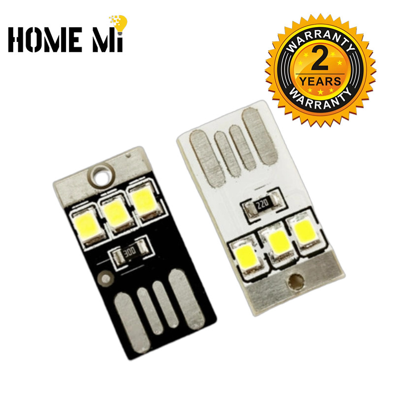 HOME MI USB ไฟ LED Mini Light Thin Camping Light ไฟกลางคืนขนาดเล็ก 1W 5V ด้านเดียวส่องสว่างแสงสีขาว