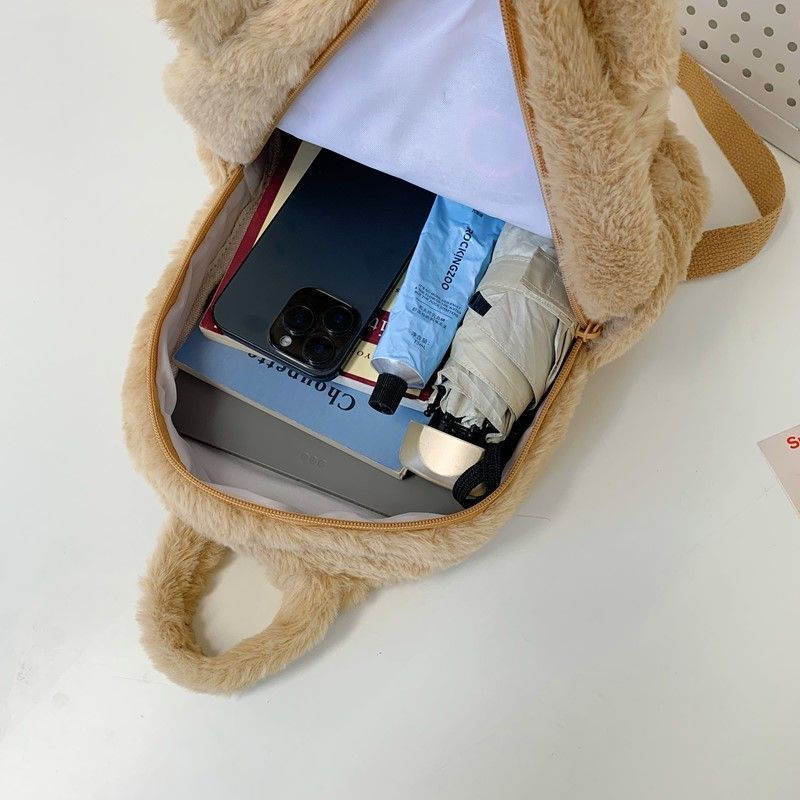 JUA New two-dimensional squirrel JK Ita bag plush backpack for children, cute cartoon school backpac