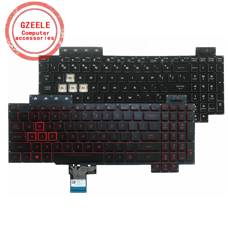 แป้นพิมพ์แล็ปท็อปภาษาอังกฤษสําหรับ Asus TUF Gaming FX505 FX505G FX505D FX505GD FX505GE FX505GM FX505