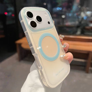 เคสแม่เหล็ก Dopamine ไล่โทนสีหรูหราสําหรับ iPhone 17 16 15 14 13 12 Pro Max ฝาครอบซิลิโคนกันกระแทกป้องกัน