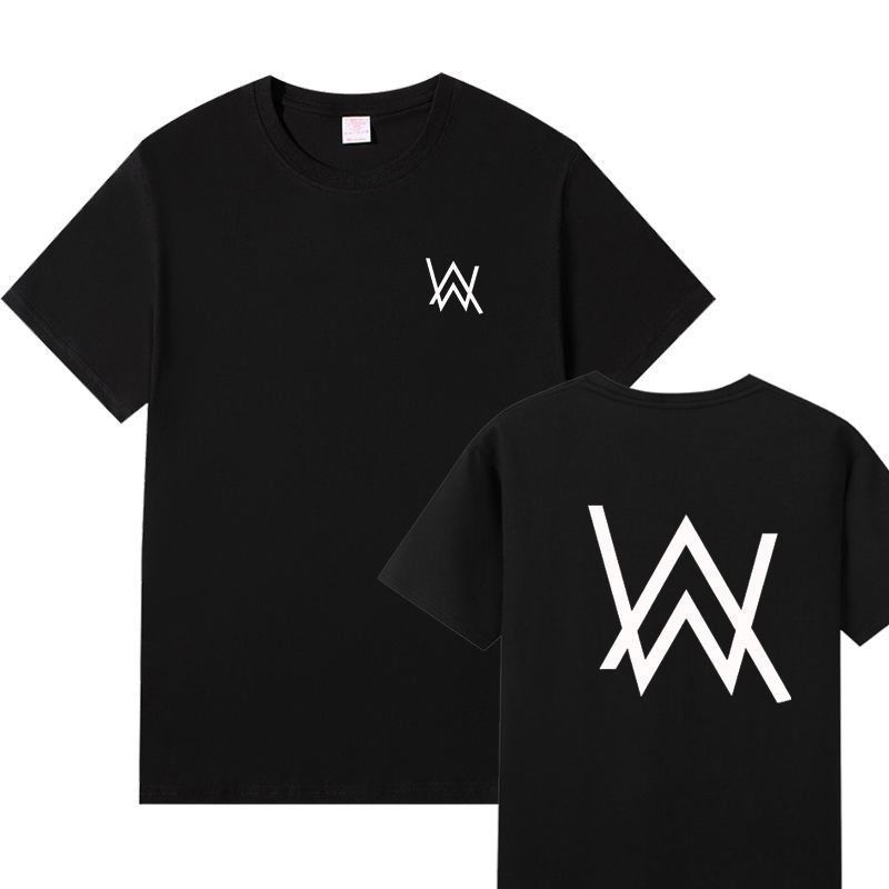 เสื้อยืดคอกลมแขนสั้น Alan Walker, เสื้อยืดลายเพลงอิเล็กทรอนิกส์ Alan Walker สีซีดจาง, เสื้อผ้าสไตล์เ