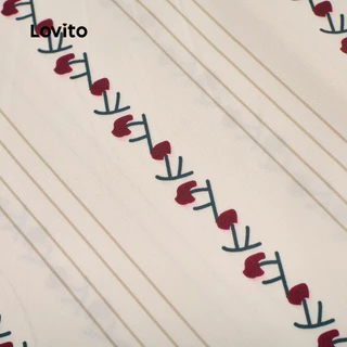Lovito เดรสลําลองผูกหลังชายกระโปรงระบายสําหรับฤดูร้อนของผู้หญิง L189ED020