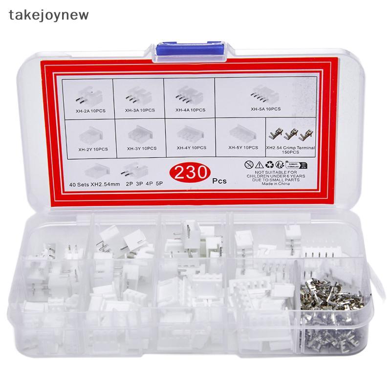 [takejoynew] 230 ชิ้น XH2.54 PH2.0 2-5 พิน JST Connector Kit พร้อมตัวปรับสายไฟ KLB