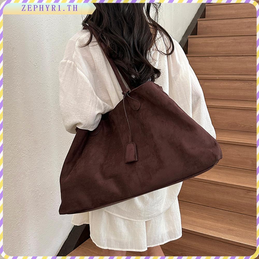 Women Faux Suede Suede Bucket Bag Slouchy Suede Handbag for Fall and Winter