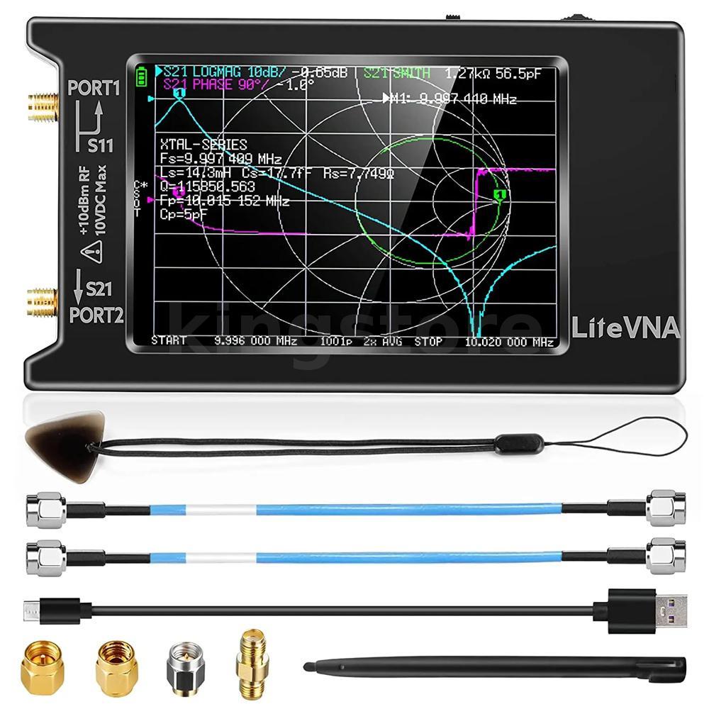 LiteVNA NanoVNA 50kHz-6.3GHz Vector Network Analyzer 4 "หน้าจอ S Parameters HF VHF UHF SWR เฟส Delay