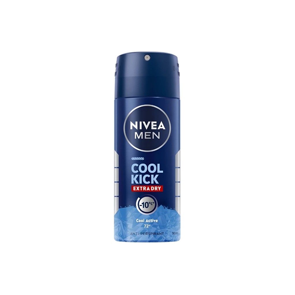 นีเวีย เมนคูลคิกสเปรย์ Nivea Men Cool Kick Spray 50ml.