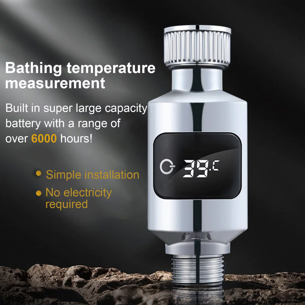 THBathroom Tub Shower Faucets Water T-hermometer ไฟฟ้าจอแสดงผล LED ABS อ่างอาบน้ําเครื่องวัดอุณหภูมิน้ําสําหรับ Home Shower