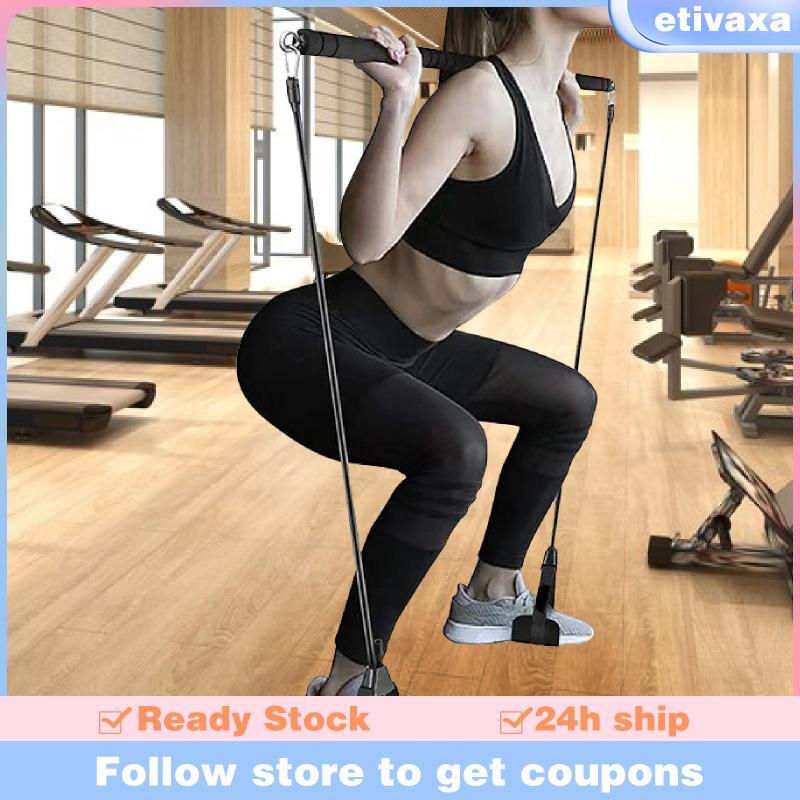 [Etivaxa] แท่งยืดหยุ่นResistance Band สำหรับการยกน้ำหนักและการฝึกซ้อมSquat