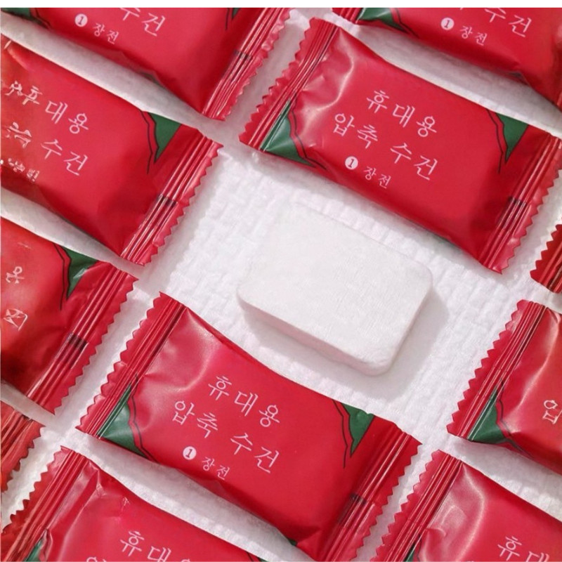 CF.HOME ผ้าขนหนูอัดเม็ด 10/20 แคปซูล/ แบบใช้แล้วทิ้ง สำหรับล้างหน้า เช็ดมือ พกพาสะดวก ใช้งานง่าย ผ้าอัดเม็ด