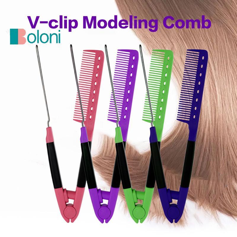 [Boloni] Flatb Straighteningb Salon Hair Brushbs Hairdressing Stying Hair Straightener V-shaped Stra
