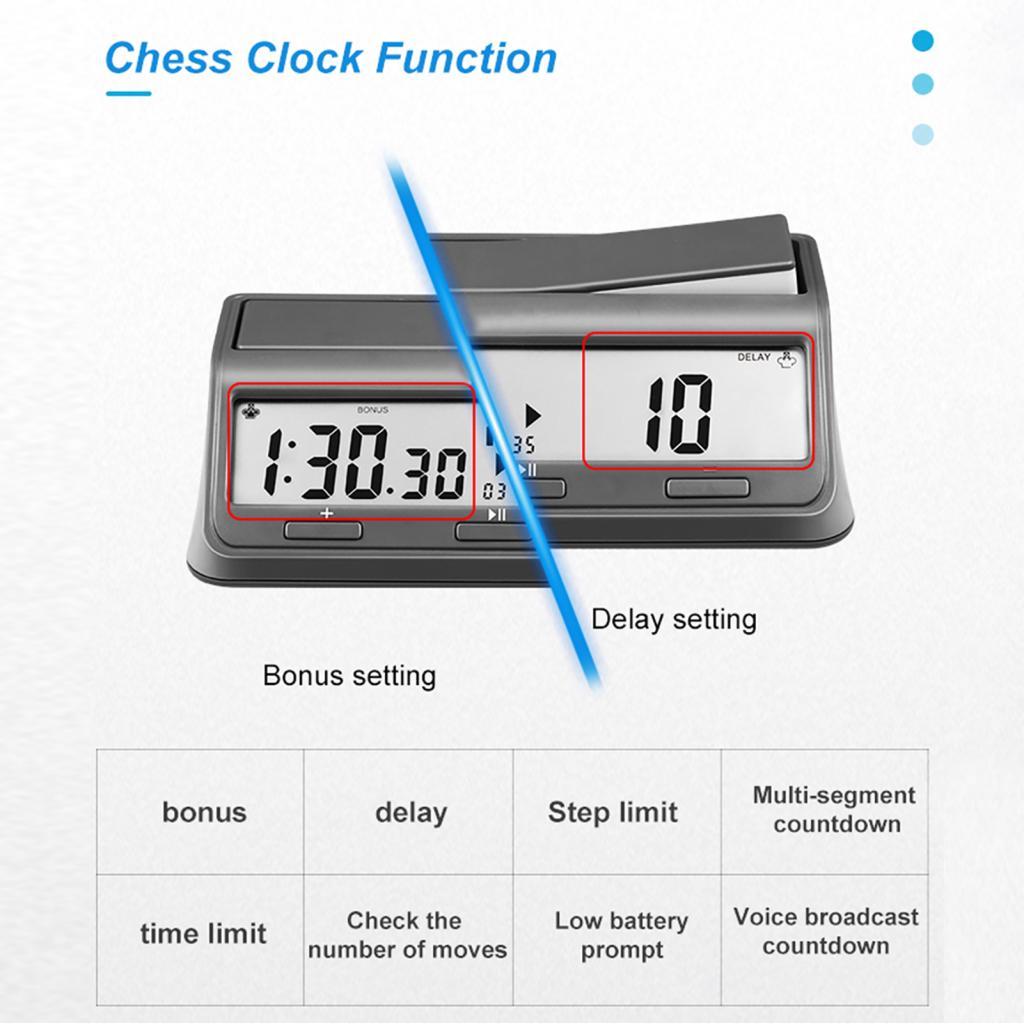 Romanticshop ZJchao LEAP Chess Clock Digital Timer Professional Multi Function Board Games with 37 โ
