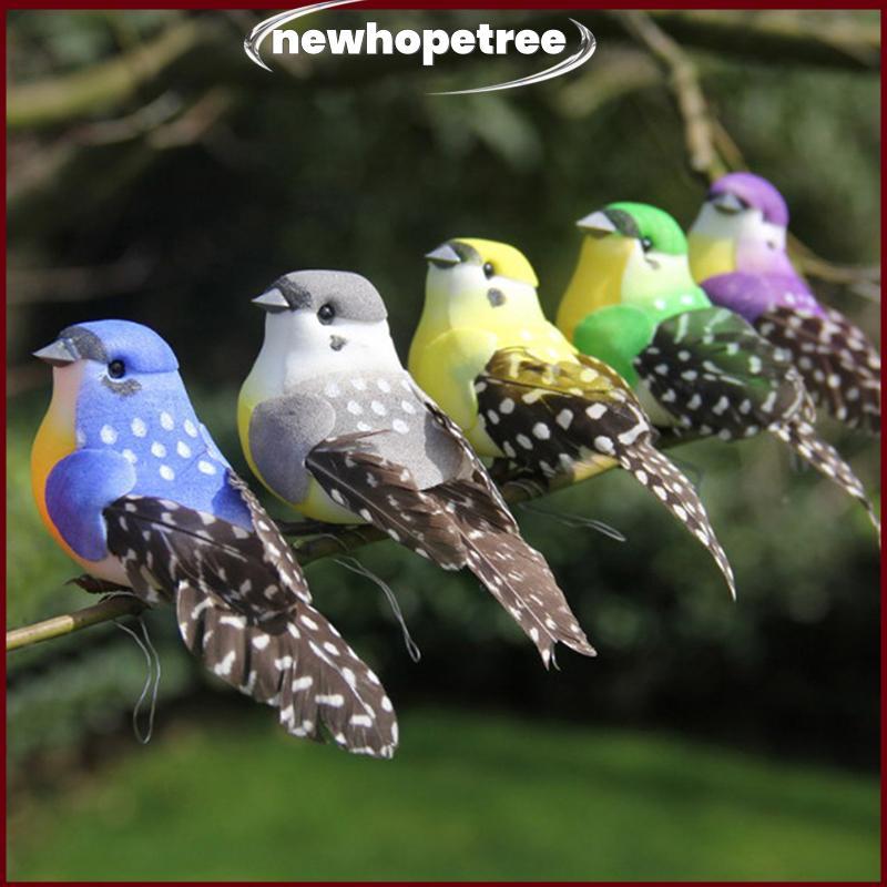 Nhee 1X Birds จําลองขนนกเทียม Doves Feather Park Mall เครื่องประดับ Glory