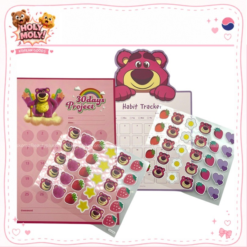 [PIXAR] ToystoryLotso Cute Habit Tracker & Sticker Set 30 วัน 2p (Star / Egg)