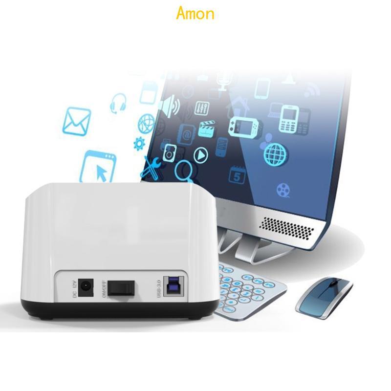 Amon Usb3 0 2 Bay HDD Box Case- External HDD Docking Station Holder for HDD