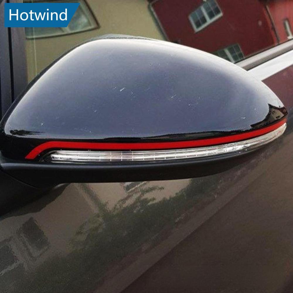 HW คู่รถด้านข้างกระจก Decal Red Line Strip สติกเกอร์กระจก Trim ดูอัพเกรดกาวติดตั้งง่ายสําหรับ VW Gol