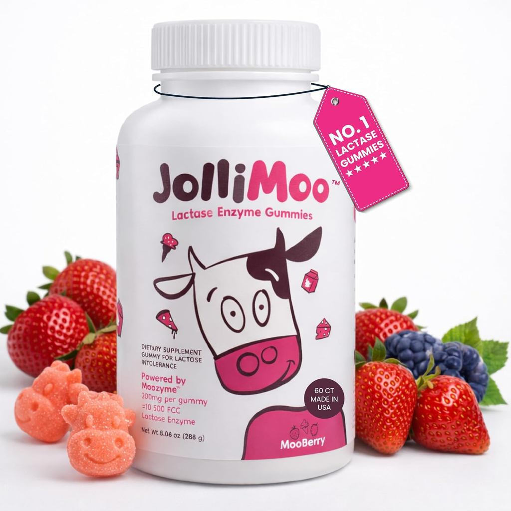 Lactase Enzyme Gummies 9000+ FCC 60 Count – เอนไซม์ย่อยอาหารสําหรับนม รองรับ Lactase แบบเคี้ยว มังสว