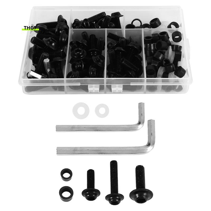 Belinda7158PCS Universal รถจักรยานยนต์ Fairing สกรูชุดถั่ว Moto Body Work Bolts สําหรับ YZF R1 R6 R3