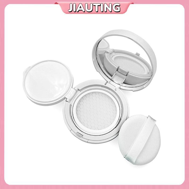 JIAUTING 15g/0.5oz ว่างเปล่า Air Cushion Puff กล่องเครื่องสําอางแบบพกพาแต่งหน้าคอนเทนเนอร์แป้งฟองน้ํากระจกสําหรับบีบีครีม Foundation JIAUTING
