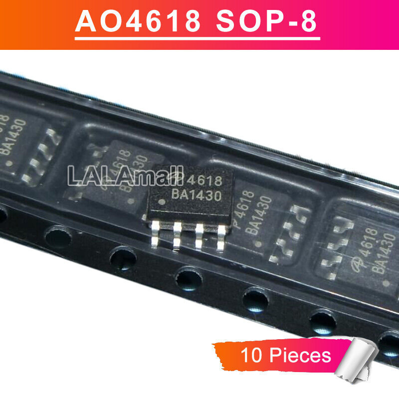 10 ชิ้น 4618 SOP8 AO4618 SOP-8 SOP SMD 40V เสริม MOSFET ใหม่