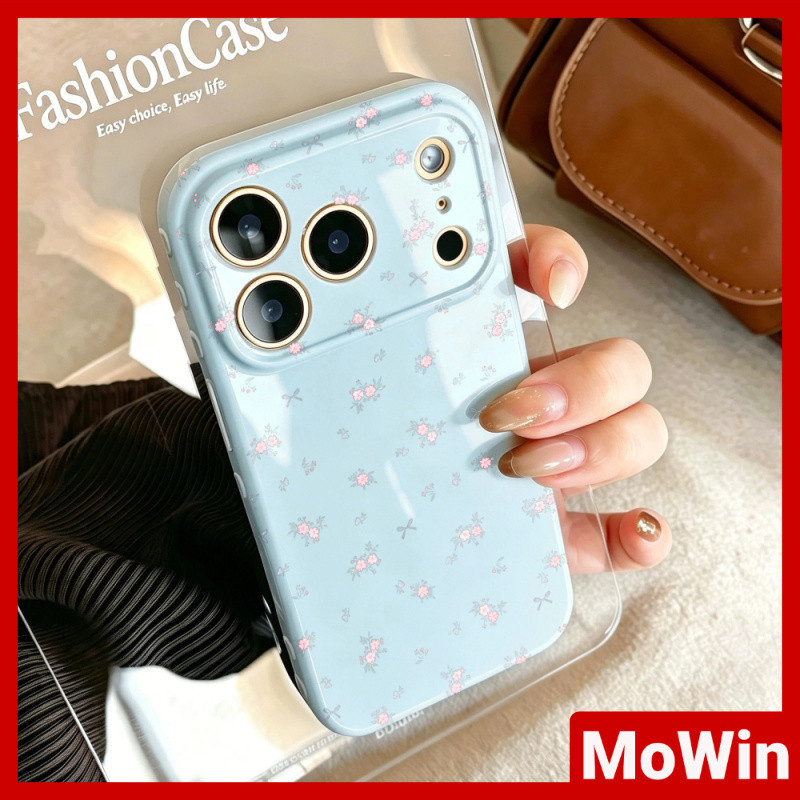 Mowin Case - เคสโทรศัพท์รูปหัวใจ เนื้อนุ่มเงา ใช้ได้กับเคส iPhone 11 และ iPhone 17 Pro Max ดีไซน์ดอก