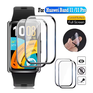 จัดส่งในพื้นที่ฟิล์ม TPU แบบนุ่มและตัวป้องกันหน้าจอ PMMA สําหรับ Huawei Band 11/11 Pro/10 9 8 7 6 NFC Smartwatch Hydrogel นาฬิกาป้องกัน