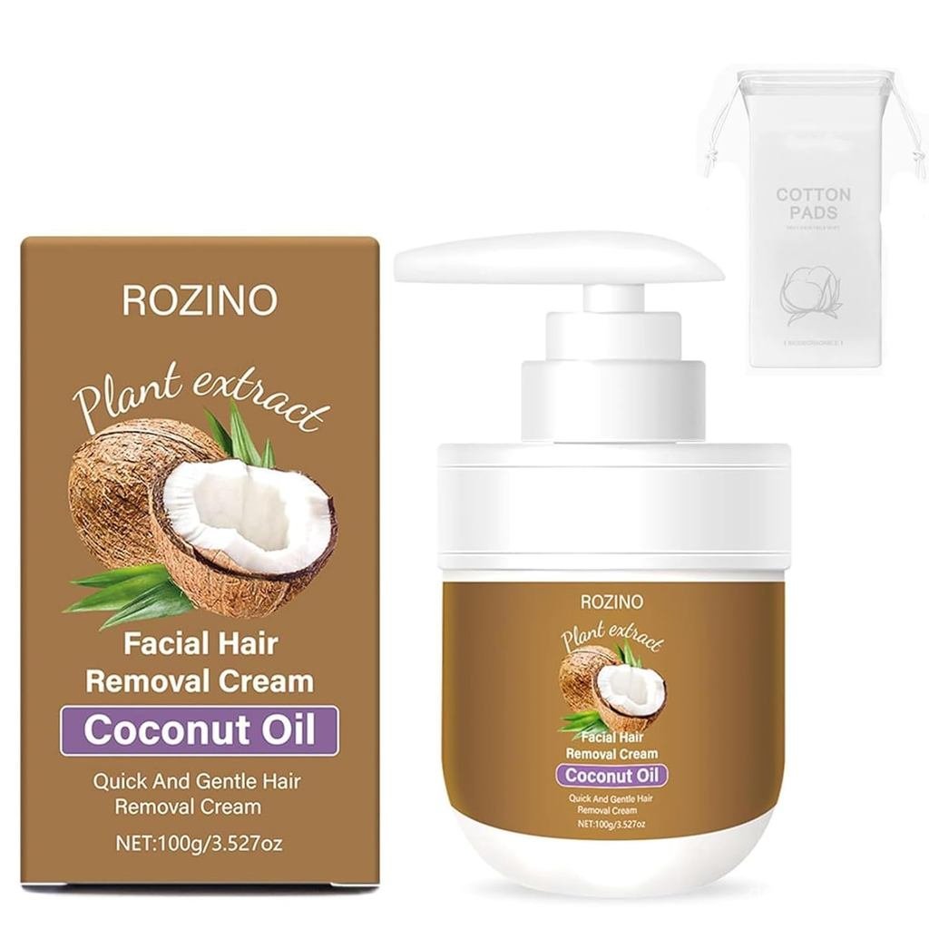 Kinshaw Coconut Hair Removal Cream,Coconut Oil Facial Hair Remover Cream With Coconut Oil Al And Pea
