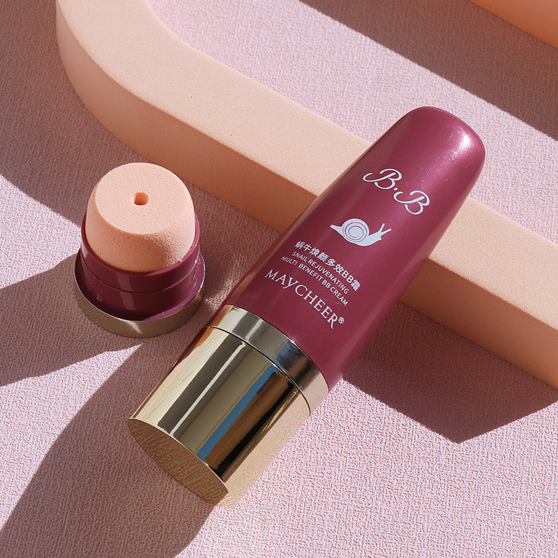 Meiqier Snail Repair Multi-Effect Cushion BB ครีมแยกคอนซีลเลอร์ Moisturizing Nude แต่งหน้าครีมกันน้ํ