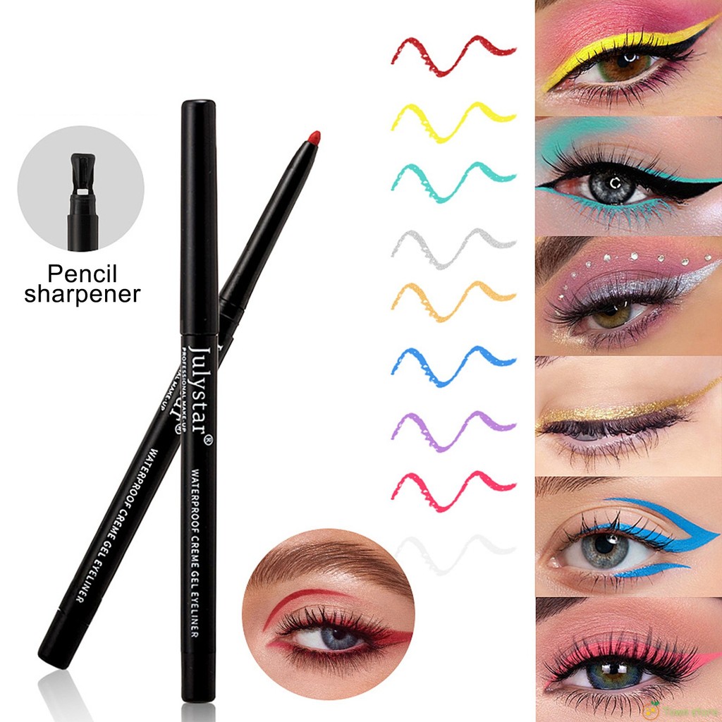 ปากกาเจล Eye-Liner สี Highlight Smooth Eye-Liner ปากกาสําหรับเทศกาลดนตรีคอนเสิร์ต Rave Party
