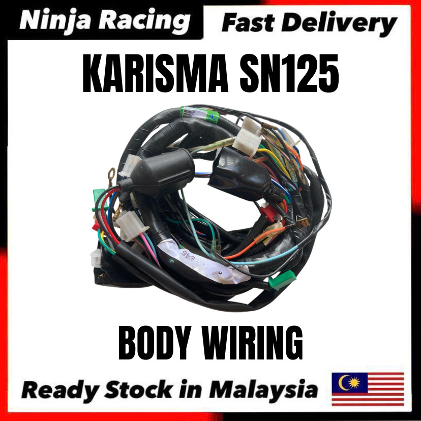 Modenas Karisma SN125 SN 125 Karisma125 SN-125 สายรัดสายไฟชุดสายไฟ Wire Wayar Wayer ครบชุด Wayaring 
