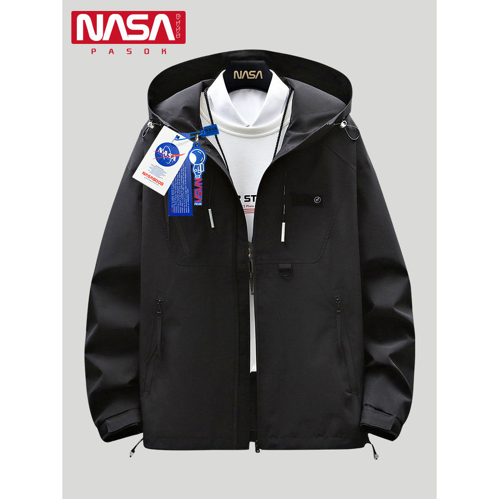NASA Plus Fat Plus Size Casual Jacket Boys Street Wear Loose Jacket Junior High School Students หล่อ