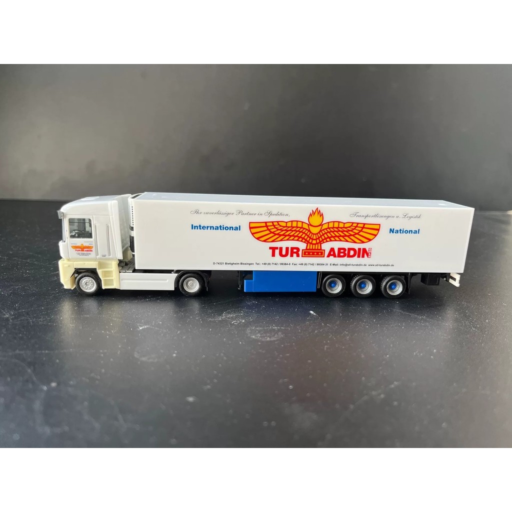 [พร้อมสต็อกหากคุณมีคําถามใด ๆ ติดต่อ] herpa 1/87 Renault Truck Container Trailer