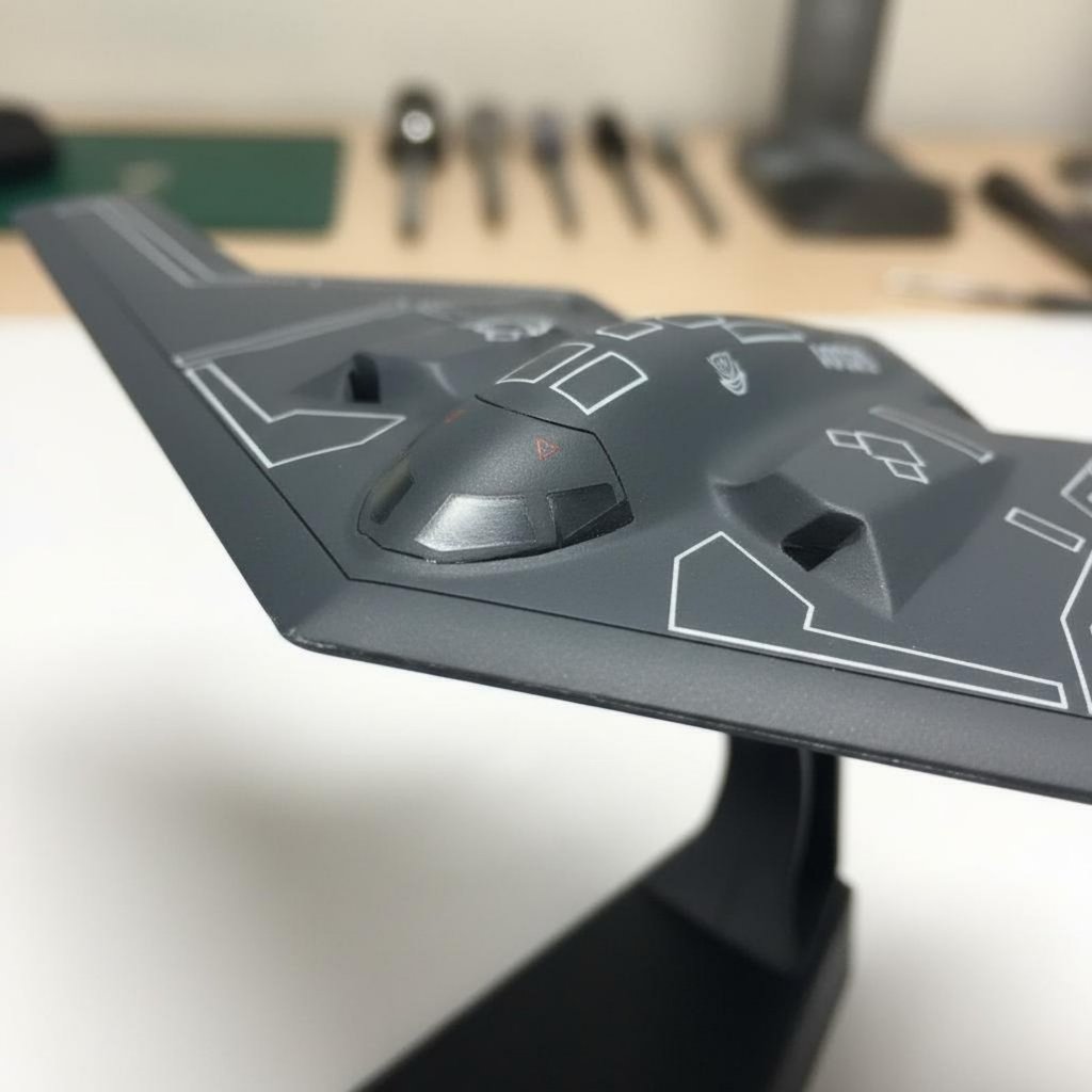 รายละเอียดสูง B-2 Stealth Aircraft Model Collectible Stealth Aircraft Display Model for Collectors