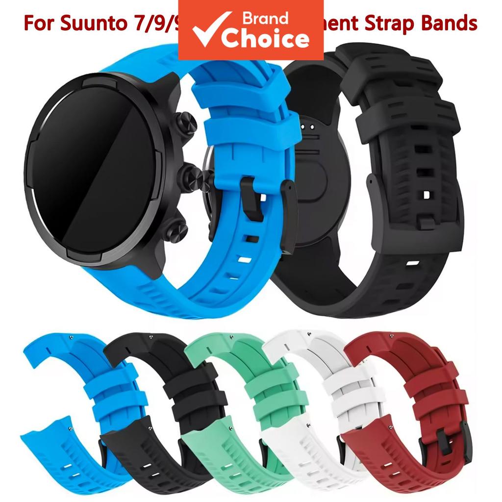 สายนาฬิกา ซิลิโคน สําหรับ Suunto 7 9 D5 baro spartan sport wrist hr 24 mm. Silicone Watch Strap