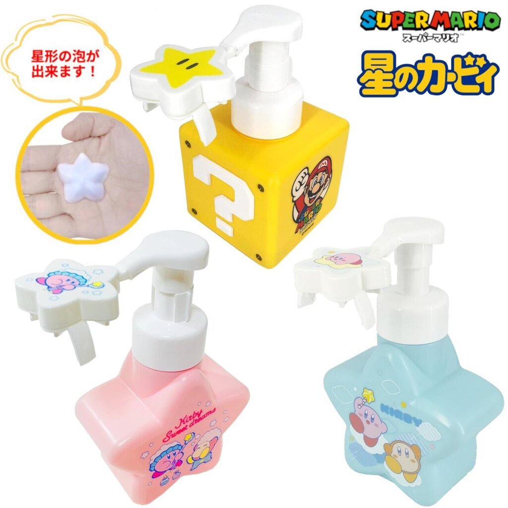 ขวดปั๊มโฟมสบู่รูปดาว Super Mario / Kirby foaming dispenser, 500 ml.